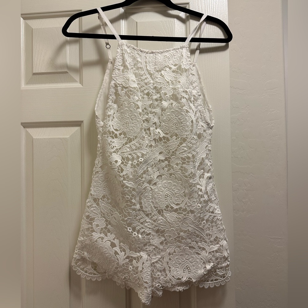 Stone Cold Fox - Ryder white lace romper